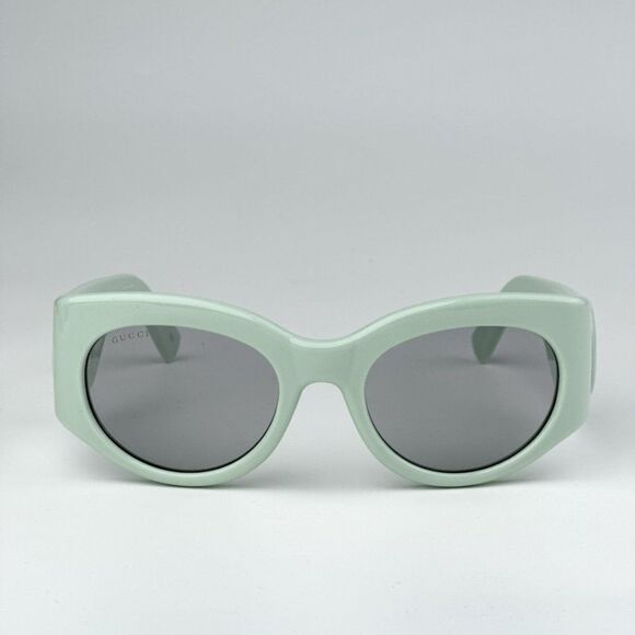 NEW Gucci GG1544S 003 Green Grey Unisex Oval Sunglasses GG 1544S - Picture 1 of 9